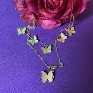 Brand New Gorgeous Golden Butterfly Necklace for Women!